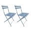 Gartenstuhl 2er-Set Basil Metall Blau - 1