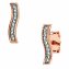 Ohrringe 925 Sterling Silber rotvergoldet Topas weiß - 1