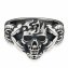 Ring 925/- Sterling Silber matt oxidiert Totenkopf günstig online kaufen
