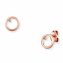 Ohrstecker Silber 925 rosé vergoldet 7mm mit Zirkonia Kreis - 1