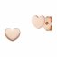 Ohrstecker 925/- Sterling Silber rotvergoldet Herz - 1