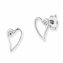 Ohrstecker 925/- Sterling Silber rhodiniert Zirkonia Herz - 1