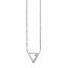 Collier 925 Sterling Silber rhodinert Zirkonia Dreieck - 1