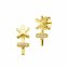 Ohrstecker 925/- Silber vergoldet Zirkonia Kreuz - 1