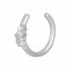 Ear Cuff 925 Sterling Silber rhodiniert Stern Zirkonia - 1