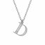 Halskette Silber 925 mit 1x Diamant 0,008ct. Buchstabe D - 1