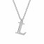 Halskette Silber 925 mit 1x Diamant 0,008ct. Buchstabe L - 1
