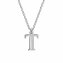 Halskette Silber 925 mit 1x Diamant 0,008ct. Buchstabe T - 1