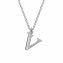 Halskette Silber 925 mit 1x Diamant 0,008ct. Buchstabe V - 1