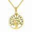 Halskette Gold 375  Lebensbaum mit Smaragd - 1
