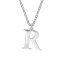 Halskette Silber 925 mit 1x Diamant 0,008ct. Buchstabe R - 1