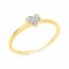 Ring Gold 585 zweifarbig Herz-Motiv mit Brillanten 0,025ct. - 1