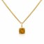 Halskette Gold 585 mit echtem Citrin 5x5mm - 1