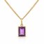 Halskette 585 Gold mit echtem Amethyst 42/45cm lang - 1