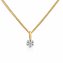 Halskette Gold 585 zweifarbig 42/45cm lang mit Brillant 0,006ct. - 1
