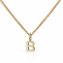 Halskette Gold 375 mit Anhänger 42/45cm lang Buchstabe B - 1