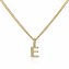 Halskette Gold 375 mit Anhänger 42/45cm lang Buchstabe E - 1