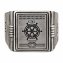 Ring 925/- Sterling Silber Siegelring matt oxidiert Sailor Wappen günstig online kaufen