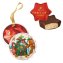Niederegger Weihnachtskugel 2020 mit drei Marzipansternen 37g - 1