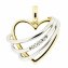 Anhänger 585 Gold zweifarbig Herz mit 5x Brillant 0,025ct. - 1