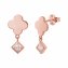 Ohrstecker 925 Silber rosé vergoldet Kleeblatt Zirkonia Anhänger günstig online kaufen