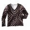 V-Pullover mit Animal-Print - 1