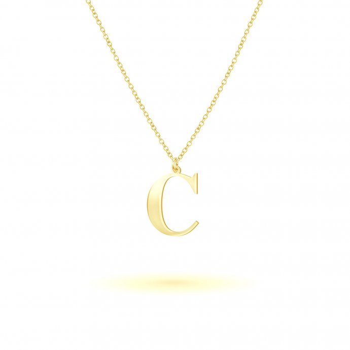 Anhänger mit Kette 925-Sterling Silber vergoldet Glänzend 45cm