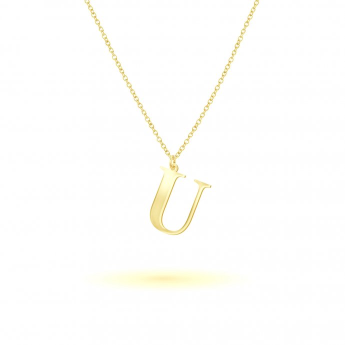 Anhänger mit Kette 925-Sterling Silber vergoldet Glänzend 45cm