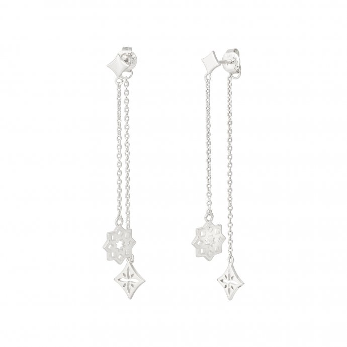 Ohrringe 925 Silber rhodiniert Anhänger