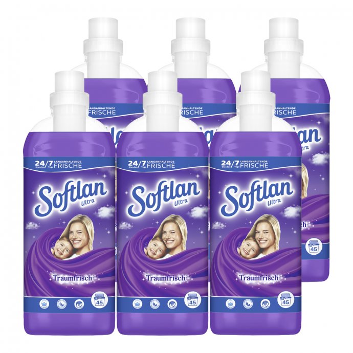 Softlan Ultra Traumfrisch feiner Duft für 45 Waschladungen 1L 6er Pack