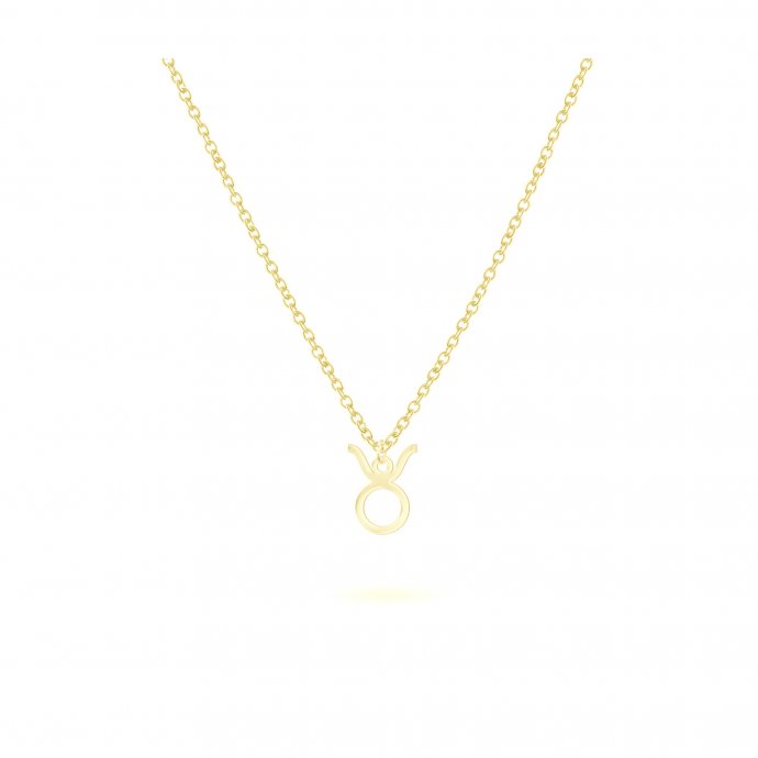 Anhänger mit Kette 925-Sterling Silber vergoldet Glänzend 42cm Stier