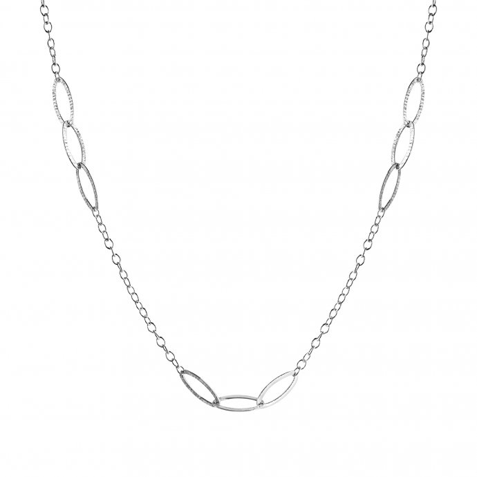 Halskette 925 Silber strukturiert