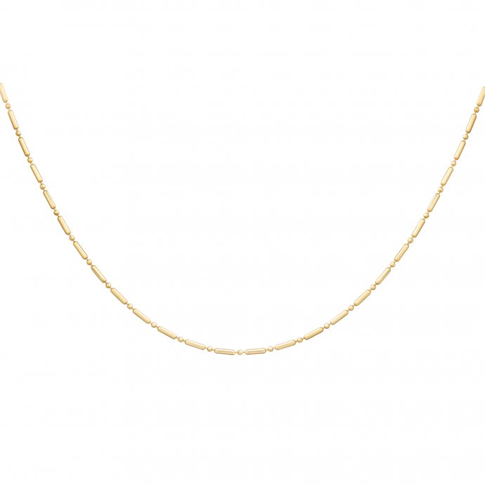 Collier 925 Silber vergoldet Kugelkette