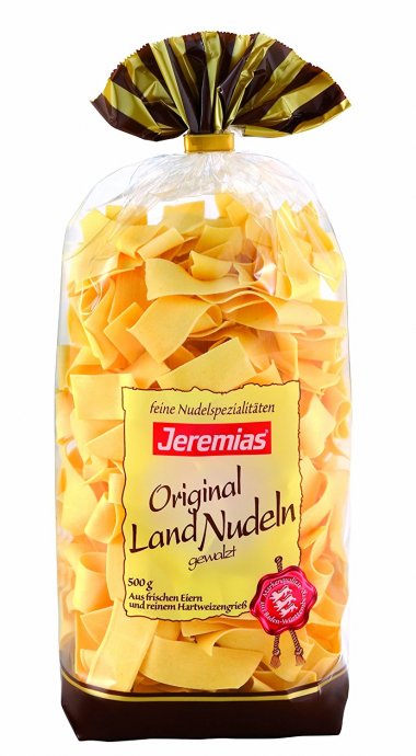 Jeremias Bandnudeln 20mm gewalzt Gourmet Frischei Landnudeln 500g