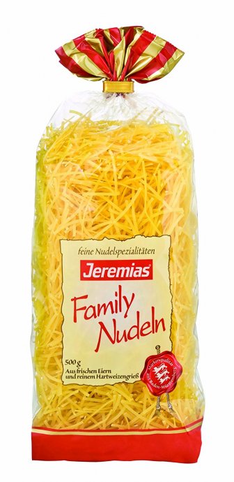 Jeremias Family Suppennudeln 2 mm mit frischen Eiern 500g 4er Pack