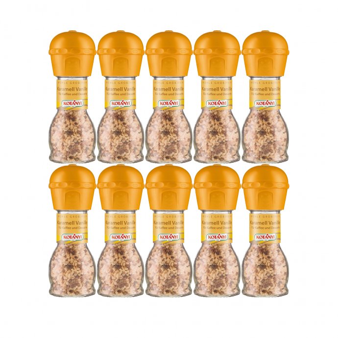 Kotanyi Karamell Vanille feine grobe Gewürzmühle 53g 10er Pack