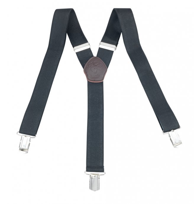 Hosenträger Schwarz, klassische Y-Form