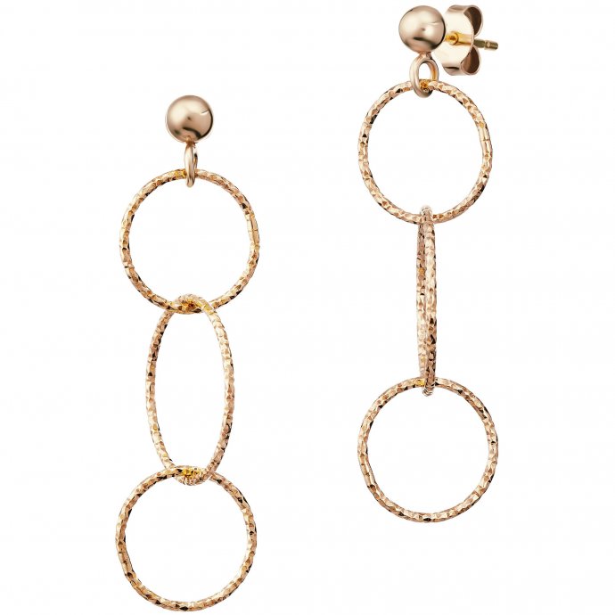 Ohrstecker 925/- Sterling Silber rotvergoldet