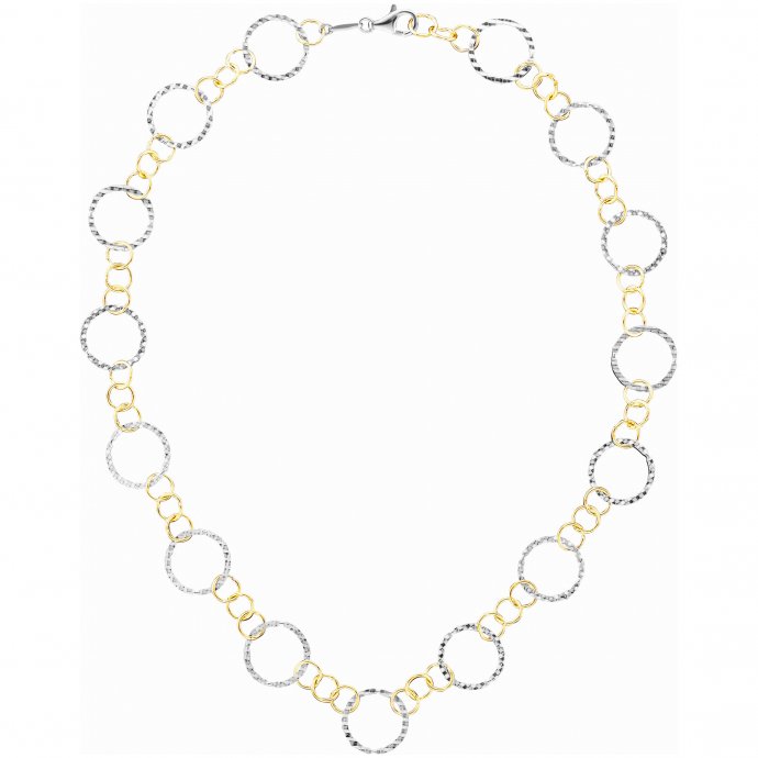 Kette 925/- Sterling Silber rhodiniert/vergoldet  50 cm