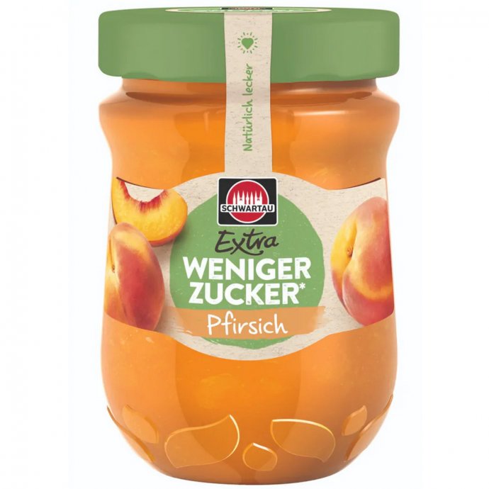 Schwartau Extra Pfirsich Fruchtaufstrich mit Weniger Zucker 300g