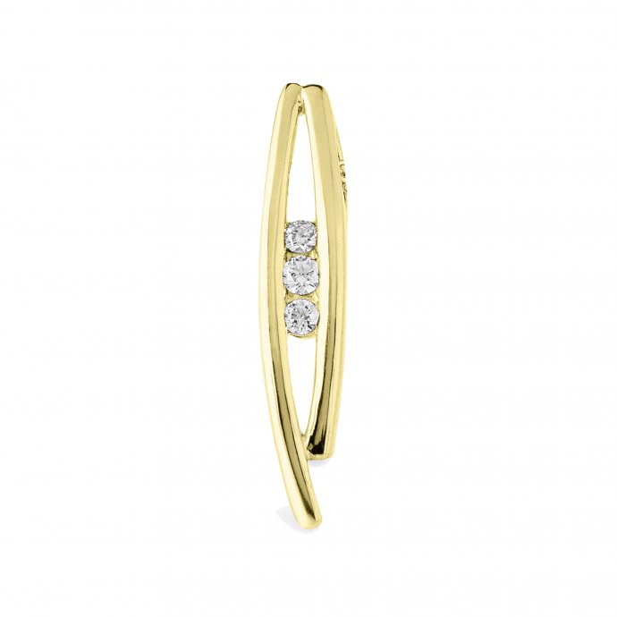 Anhänger Gold 585 mit 3x Brillant zus. 0,10ct.