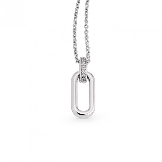 Halskette Gold 585 mit 7 natürlichen Brillanten zus. 0,035ct.