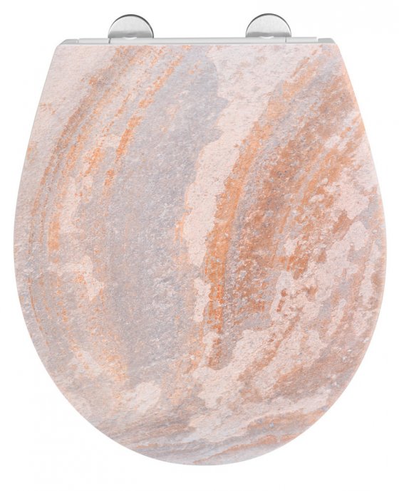 Premium WC-Sitz Mod. Canyon mit Relief, aus antibakteriellem Duroplast