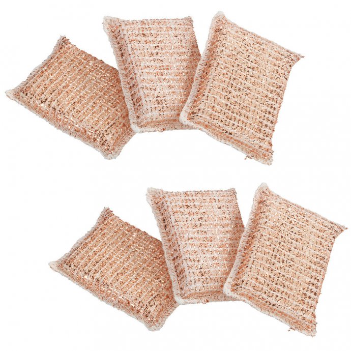 Kupferschwamm 6er Set, entfernt schonend hartnäckigen Schmutz