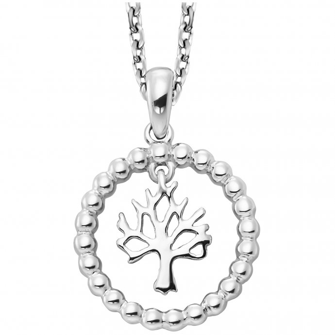 Anhänger mit Kette 925/- Sterling Silber rhodiniert  Moving Tree