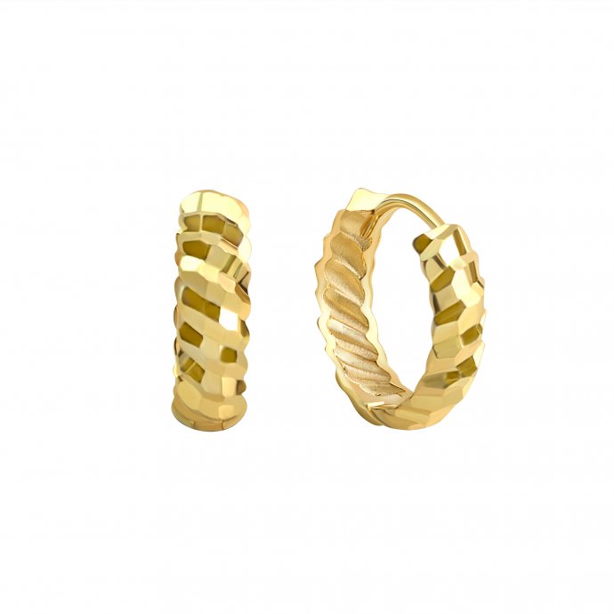 Creolen 375 Gelbgold diamantiert