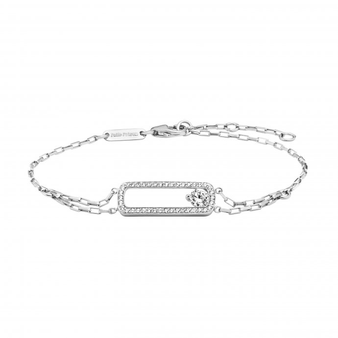 Armband 925 Silber rhodiniert Zirkonia weiß