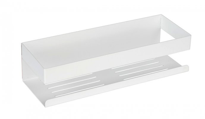 Turbo-Loc® Wandablage Mod. Genova White matt, Befestigen ohne Bohren mit Spezial-Klebepad