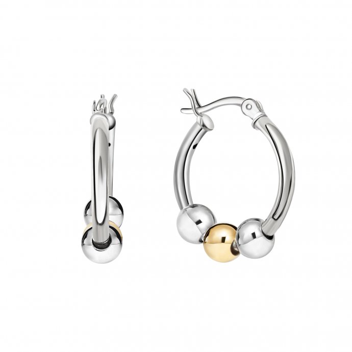 Creolen 925/- Sterling Silber rhodiniert/rosé