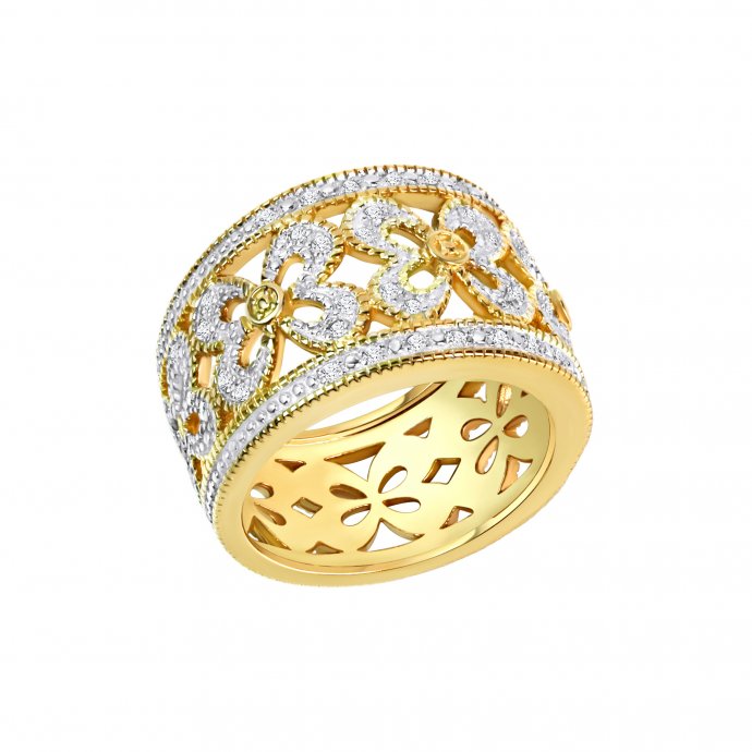 Ring Silber 925 mit 40 Diamanten zus. 0,20ct.